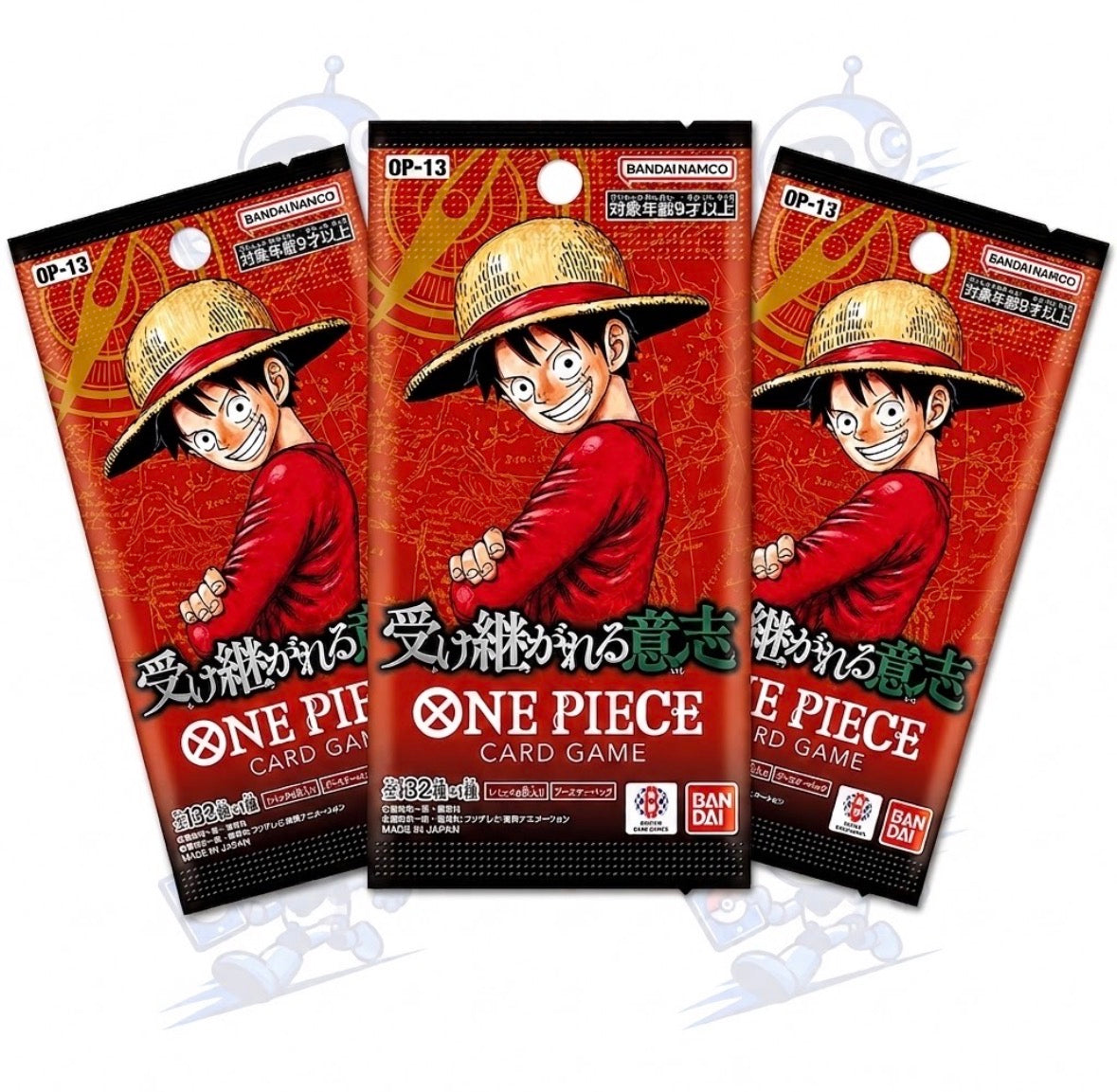 One Piece TCG OP-13 Japanese Booster Packs [3 Packs]